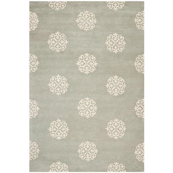 Soho Hand Tufted Rectangle RugGrey & Ivory 9 x 12 ft., Safavieh, Mfr#: SOH724C-912